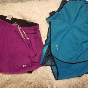 2 pairs of Nike Running Shorts 2 layer size XL